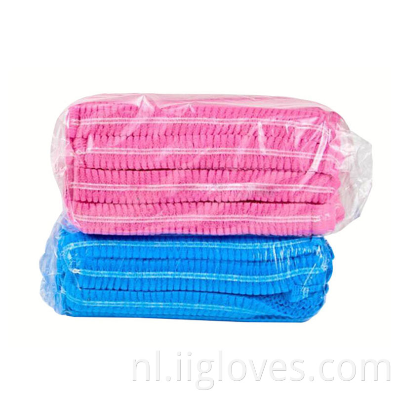 21 "Wegwerp niet geweven clip bouffant cap met elastische band voor industrie